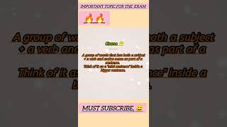 Speak English like a pro| Clause|types of clause| exam tricks| #clause #education