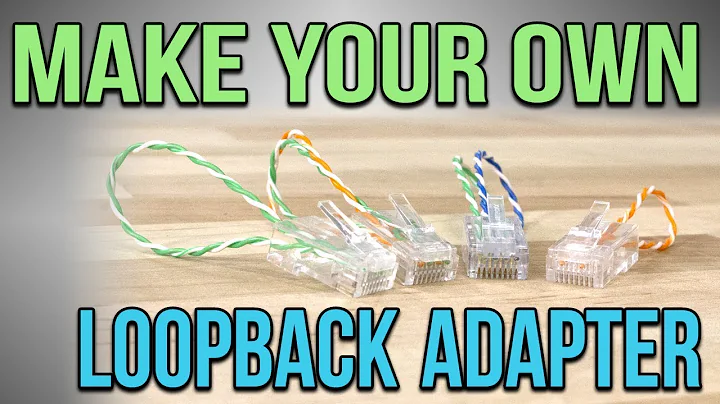 Learn to make your own loopback plug or loopback adapter!