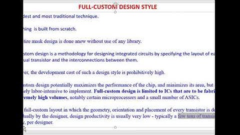 VLSI Design | L3 | VLSI design styles-- Full custom, Standard cell