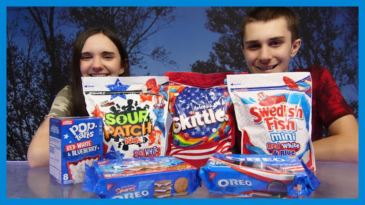 4th of July Patriotic Oreos, Candy, Pop Tarts Taste Test! 