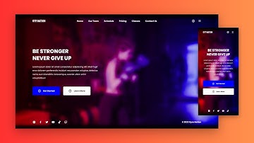 Responsive Website Using React | Gym Website