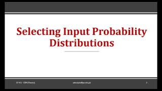 Continuous Probability Distributions | Selecting Input Probability Distributions (Part II)