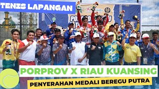 MEDALI DI BEREGU PUTRA TENIS LAPANGAN PORPROV X RIAU KUANSING 2022 screenshot 2