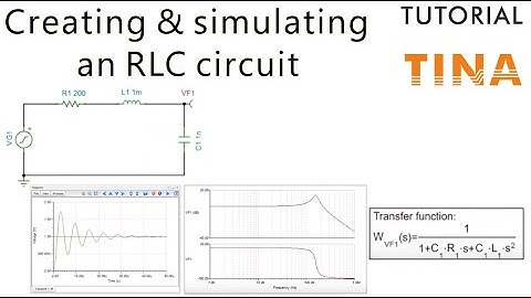 Creating and simulating an RLC circuit using TINA