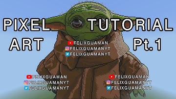 Minecraft Pixel Art Tutorial - Grogu (Star Wars) Part 1