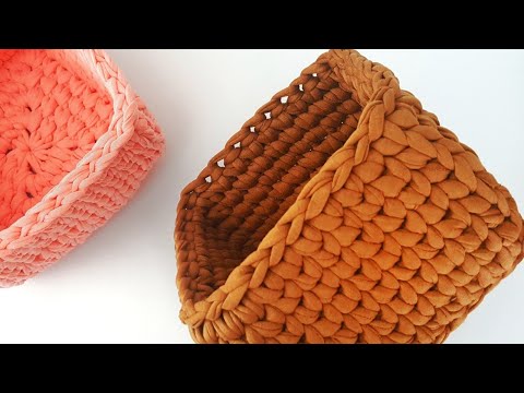 PERFECT corners - crochet SQUARE basket STEP by STEP