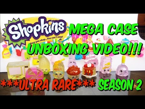 SHOPKINS season 2 - CASE OF 30 UNBOXING VIDEO!!! with ULTRA RARE GLITZY shopkins!!!