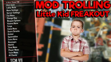 Black ops 2 MOD TROLLING!! (Kid FREAKS out!!)