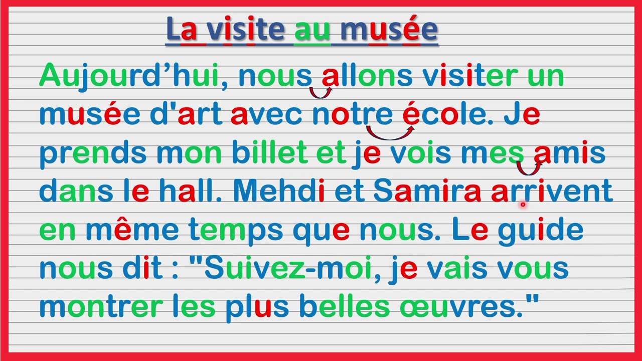 تعلم القراءة و الفهم باللغة الفرنسية 🇫🇷 من خلال النصوص البسيطة