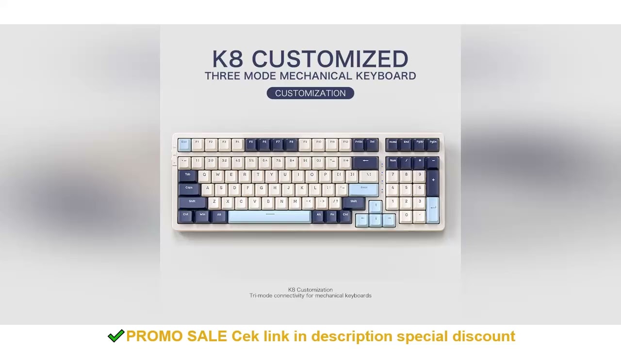 K8 100 Key Wireless Mechanical Keyboard Tri-mode Connection,Full Key Hot Swap,lighting Effects,Gaske
