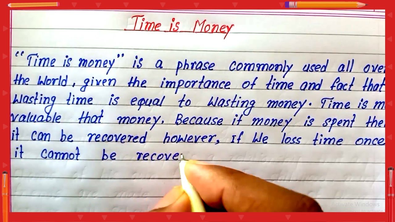 time is money essay 500 words