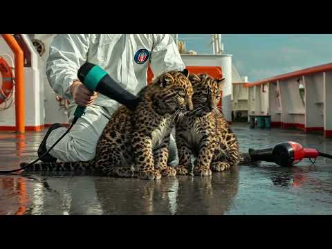 A love between land and sea — a whale helps rescue two little leopards #whalerescue #oceanrescue