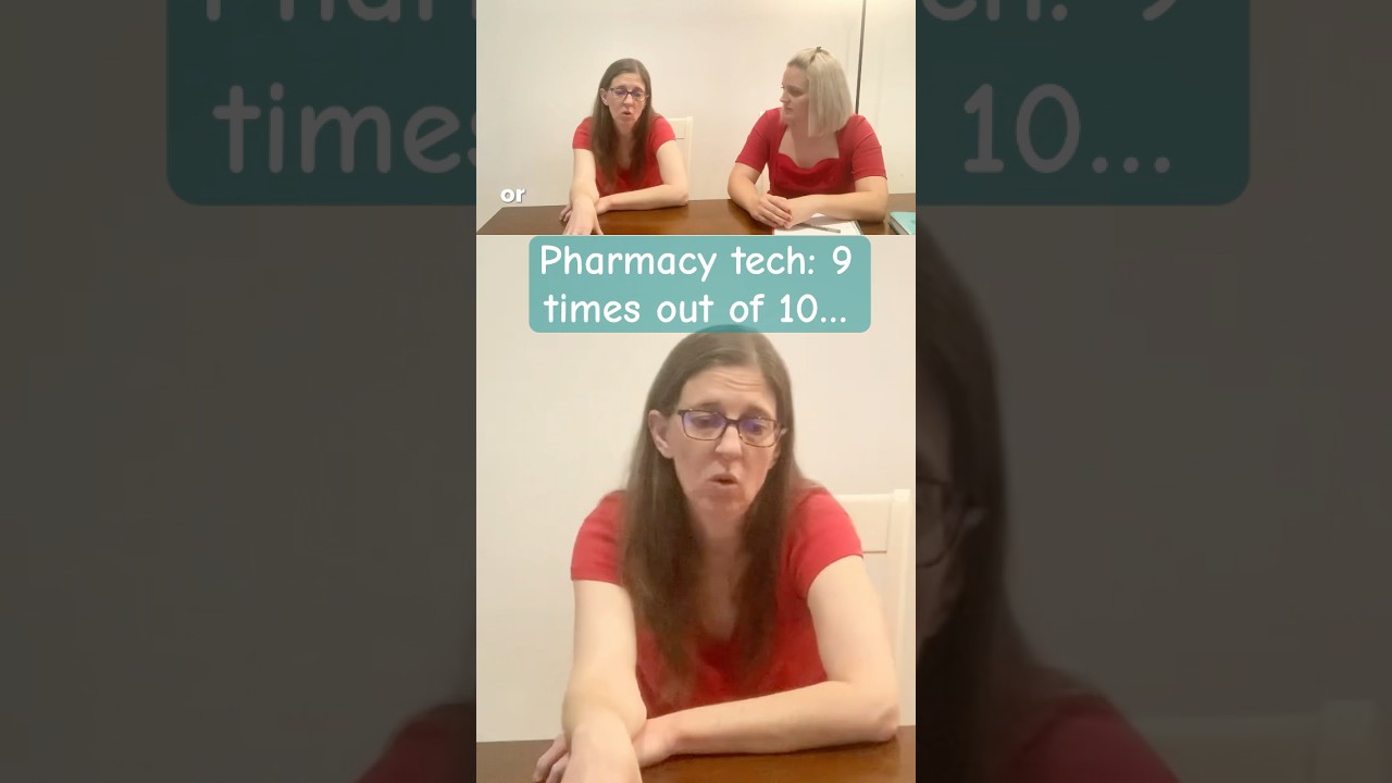 Pharmacy tech: 9 times out of 10… Full interview: 
