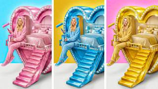 Zielony kontra Różowy Metamorfoza Pokoju ✨ Kto wygrywa Bitwę o Kartonowy Zamek