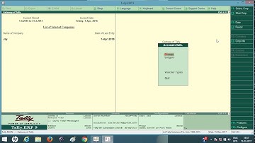 what is gateway of tally | basic knowledge of gateway of tally erp9