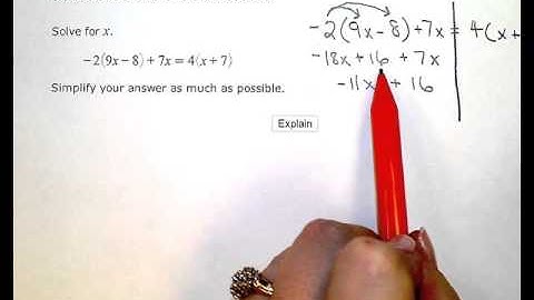 Solving a linear equation with variables on both sides and two distributions (KC)