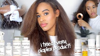 Prepping my hair to straighten w OLAPLEX! Avoiding damage.