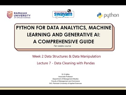 WEEK 2 - LECTURE 6 - INTRODUCTION TO PANDAS - YouTube
