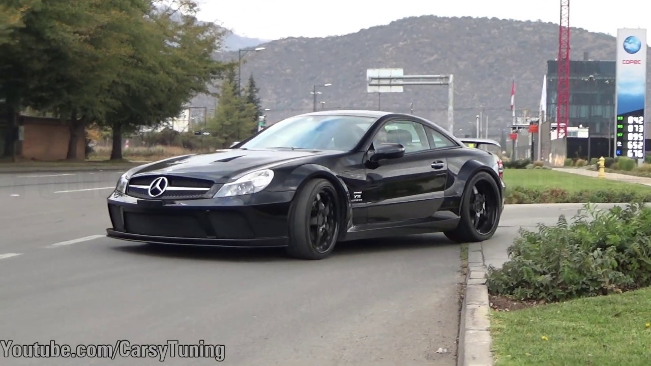 Mercedes Benz Sl65 Amg Black Series Renntech Hace Tremendo Burnout Youtube