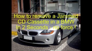 remove bmw stuck cd cassette in 2 seconds
