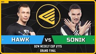 WC3 - [HU] HawK vs Sonik [NE] - GRAND FINAL - B2W Weekly Cup #115