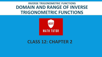 2nd puc maths Domain and Range of Inverse Trigonometric Functions|class 12 maths in english