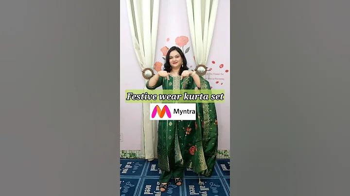 Myntra festive wear kurta set with dupatta #shorts #myntrafashion #kurtaset