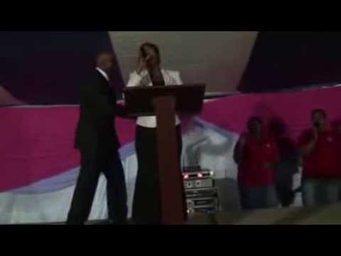 Thobe Masinga on Stage at Gods Way Crusade