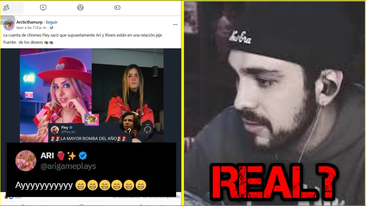 CRECEN RUMORES DE RELACION DE ARIGAMEPLAYS CON RIVERS ENTRE SUS FANS