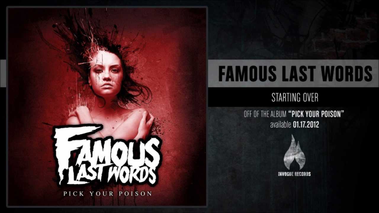 Famous Last Words - Starting Over - YouTube