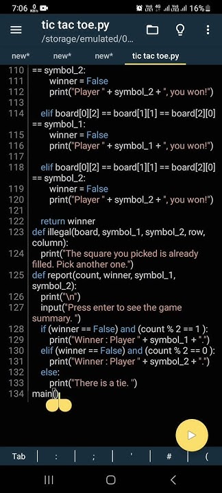 Creating tic tac toe game or x and 0 game with python #phyton #youtube ...