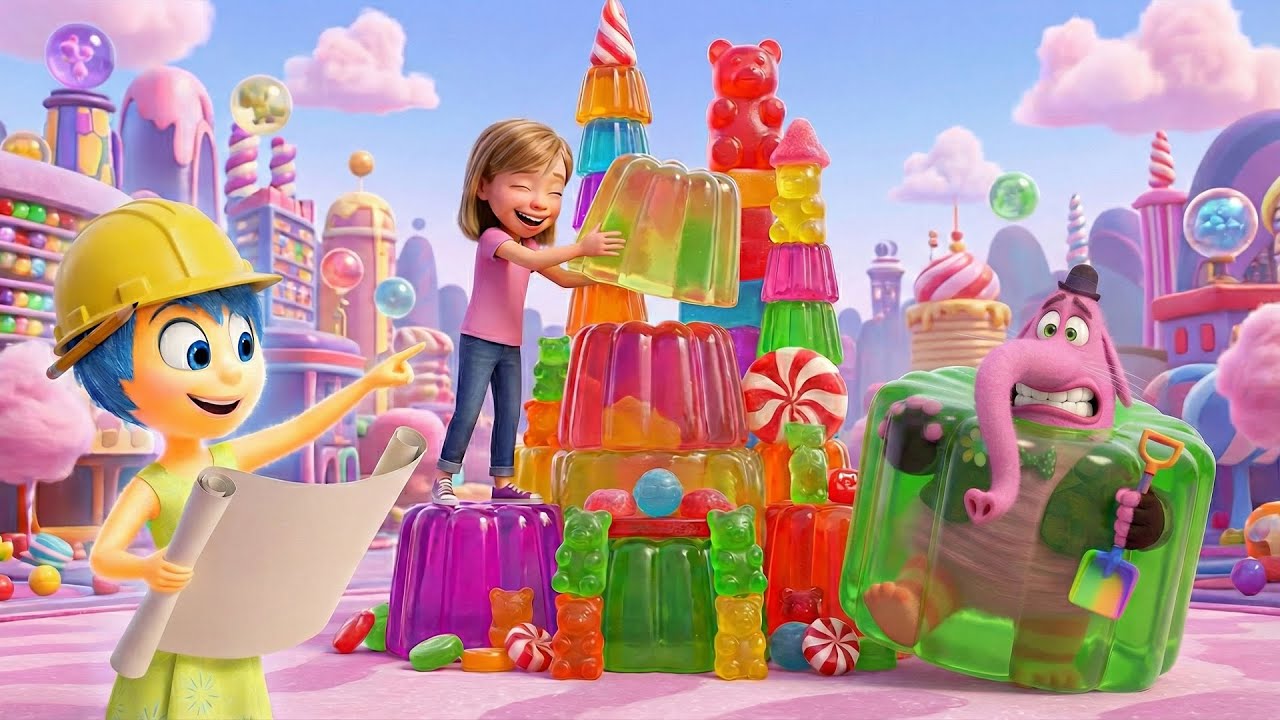 Candy Land Chaos! Building the Sweetest Tower 🍬🎉 | Inside Out Animation