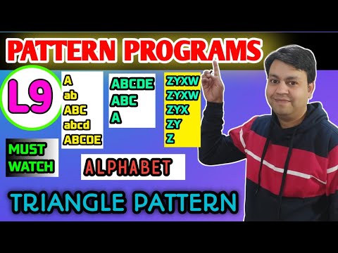 Alphabet pattern in java for beginners in hindi | Triangle alphabet ...
