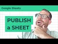 How to Publish Spreadsheet to Web