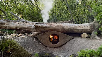 Building a Secret Survival Dugout in the Forest That No One Will Ever Find