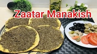 Zaatar Manakish Recipe - Best Lebanese Manakish - Middle Eastern Breakfast Za'atar - Spice Mix