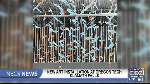 A new art installation in the Boivin Hall of Oregon Tech