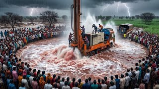 Borewell drilling In Agriculture | 90 Feet Depth 20Hp Water Journey | Guru Tubewell Machine