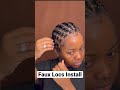 Crochet faux locs install  protective hairstyle