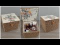 DIY Роскошная корзина с крышкой из картонной коробки и джутового шпагата