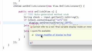 Android Application Development   29   Set Gravity within Java