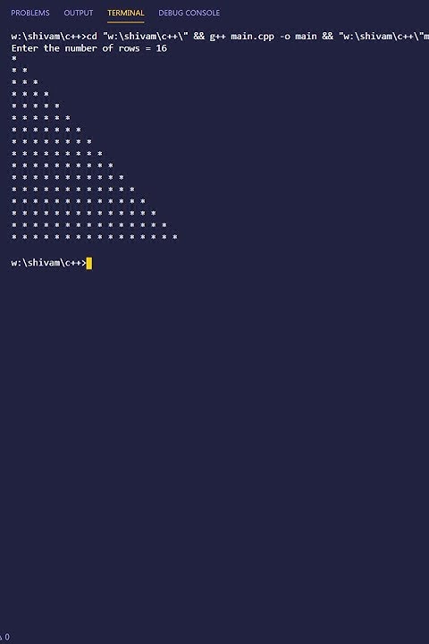 C++ program to print right triangle star pattern using function | PWOS ...