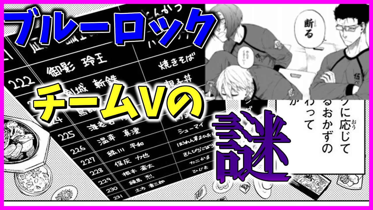 ブルーロック】チームVにまつわる誰も知らないであろう裏話 ブルーロック】チームVにまつわる誰も知らないであろう裏話