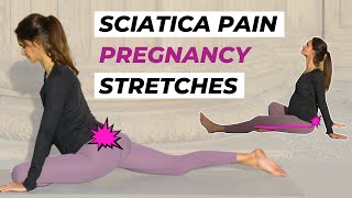 PREGNANCY SCIATICA PAIN Relief | Prenatal Stretches to Relieve Back & Leg Pain