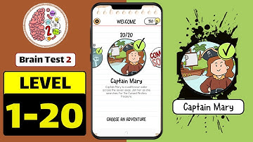 Brain Test 2 Captain Mary Level 1-20 Walkthrough Solution