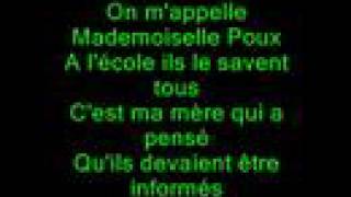 Video thumbnail of "mademoiselle poux"
