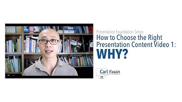 Presentation Foundation Series - How to choose the right presentation content Video 1: Why?