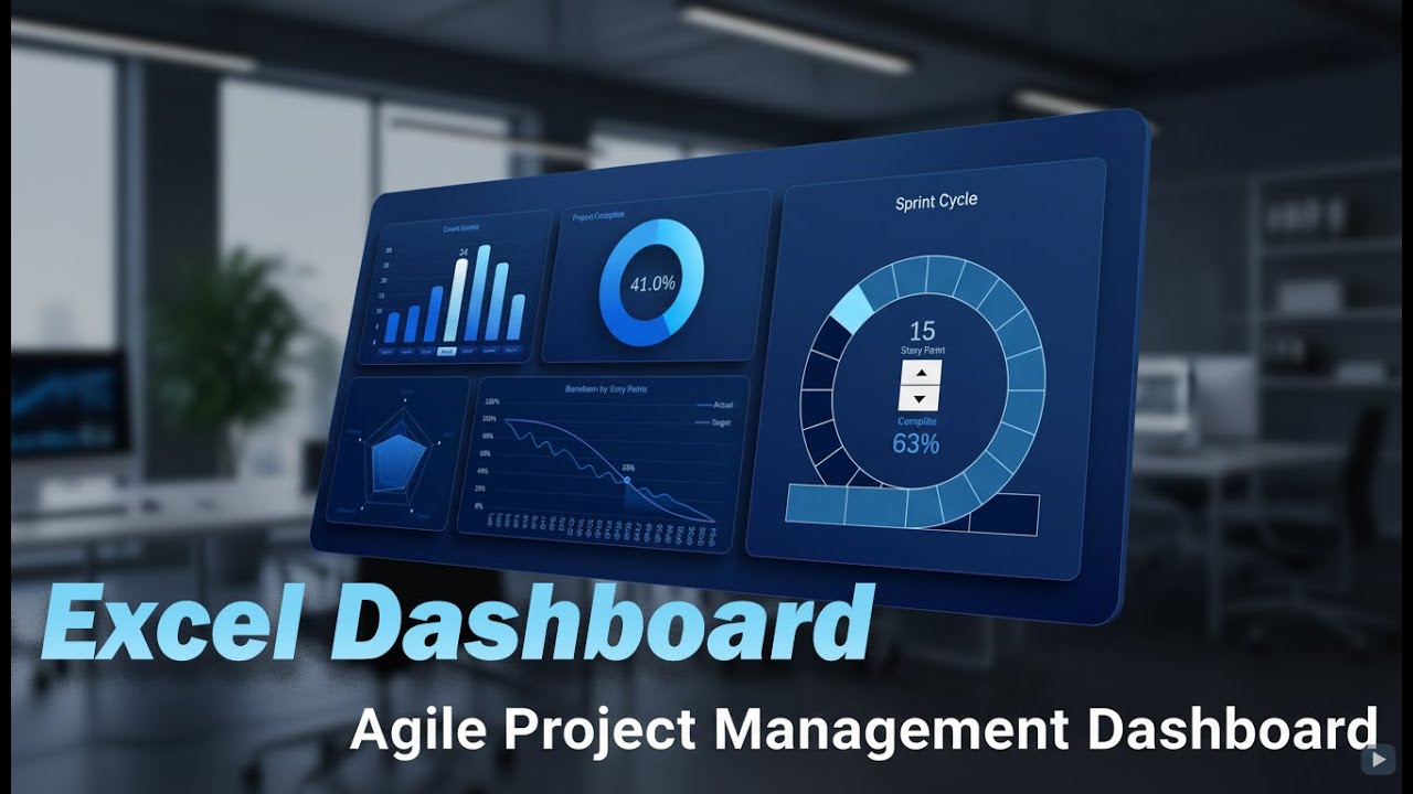 How to Develop Excel Agile Project Management Dashboard with Sprint Circle and Burndown Chart