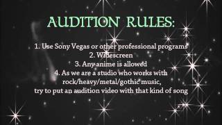♬ Silver Glass Studios || AUDITION [ CLOSED ]