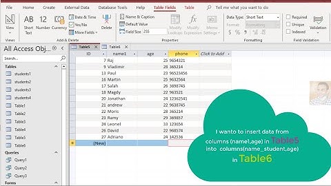 Very simple MS Access: insert data from table into another in current database using an append query